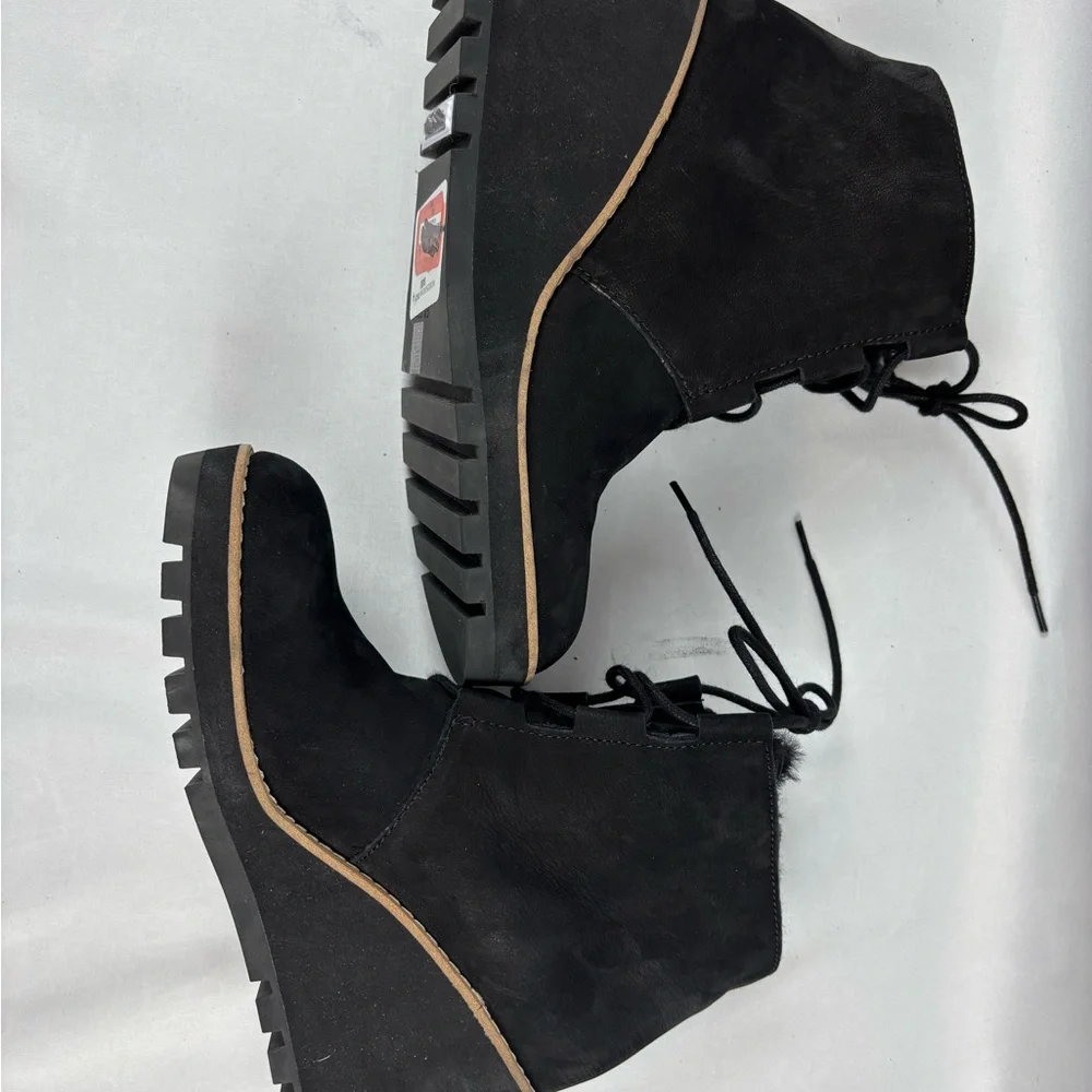 Eileen Fisher Alpine Wedge Sherpa Lined Bootie Size 6.5 - Picture 8 of 8